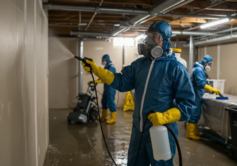 Basement Sanitization and Antimicrobial Treatment process in Tinton Falls, NJ